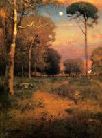 George Inness - Early Moonrise Florida aka Early Morning Florida